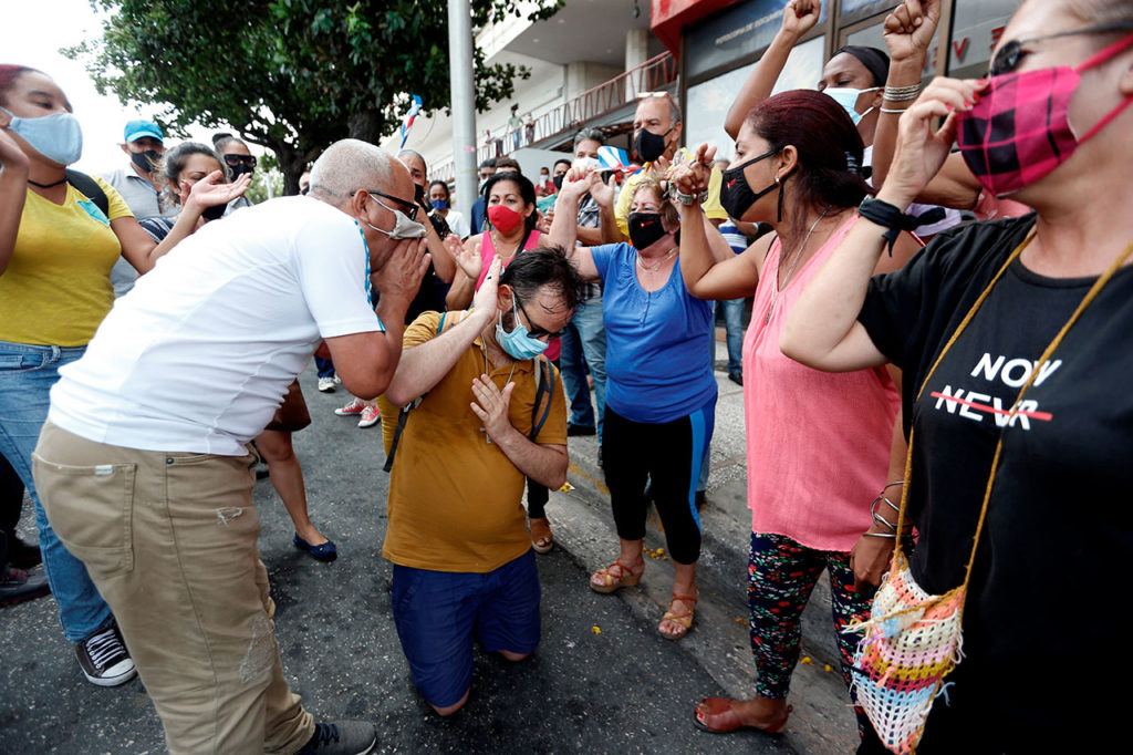 Cuba Manifestantes toman las calles en la Habana