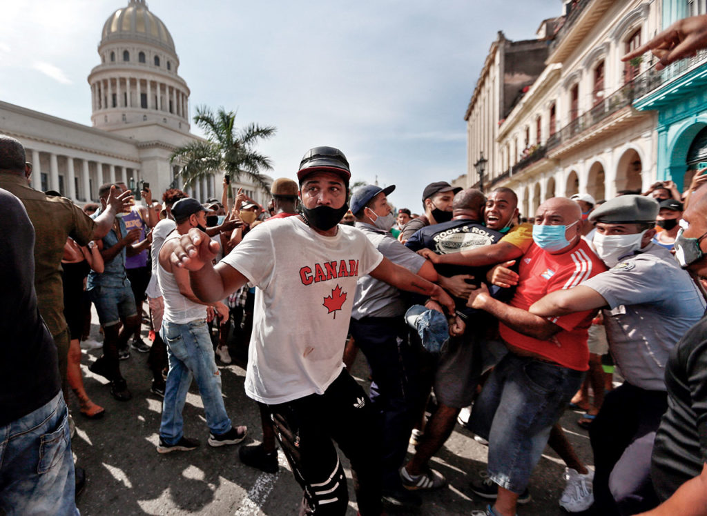 Cuba Manifestantes toman las calles en la Habana